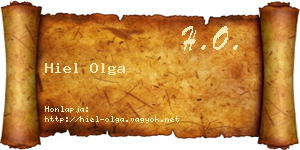 Hiel Olga névjegykártya